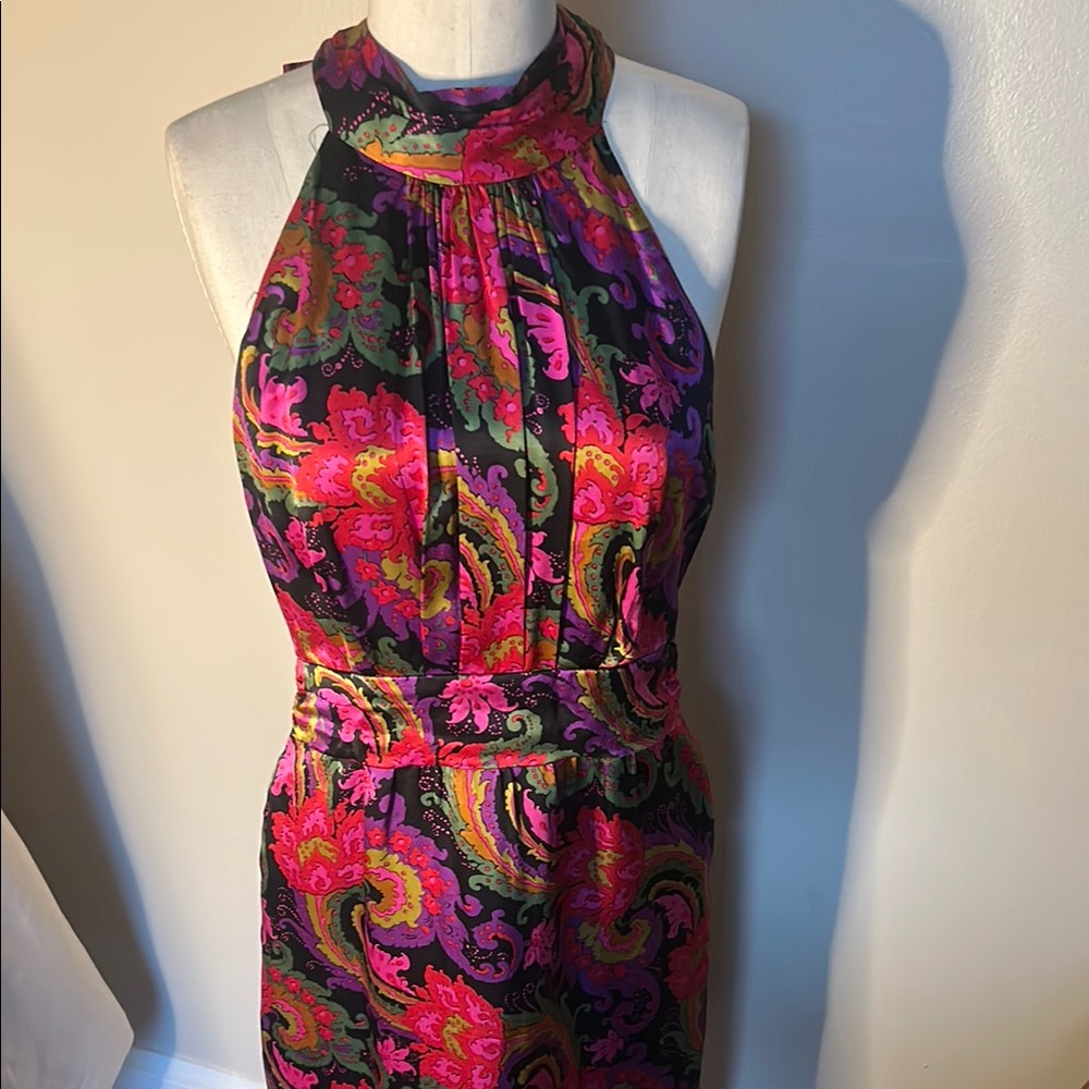 J. Crew Pink Ruched Halter Maxi Dress